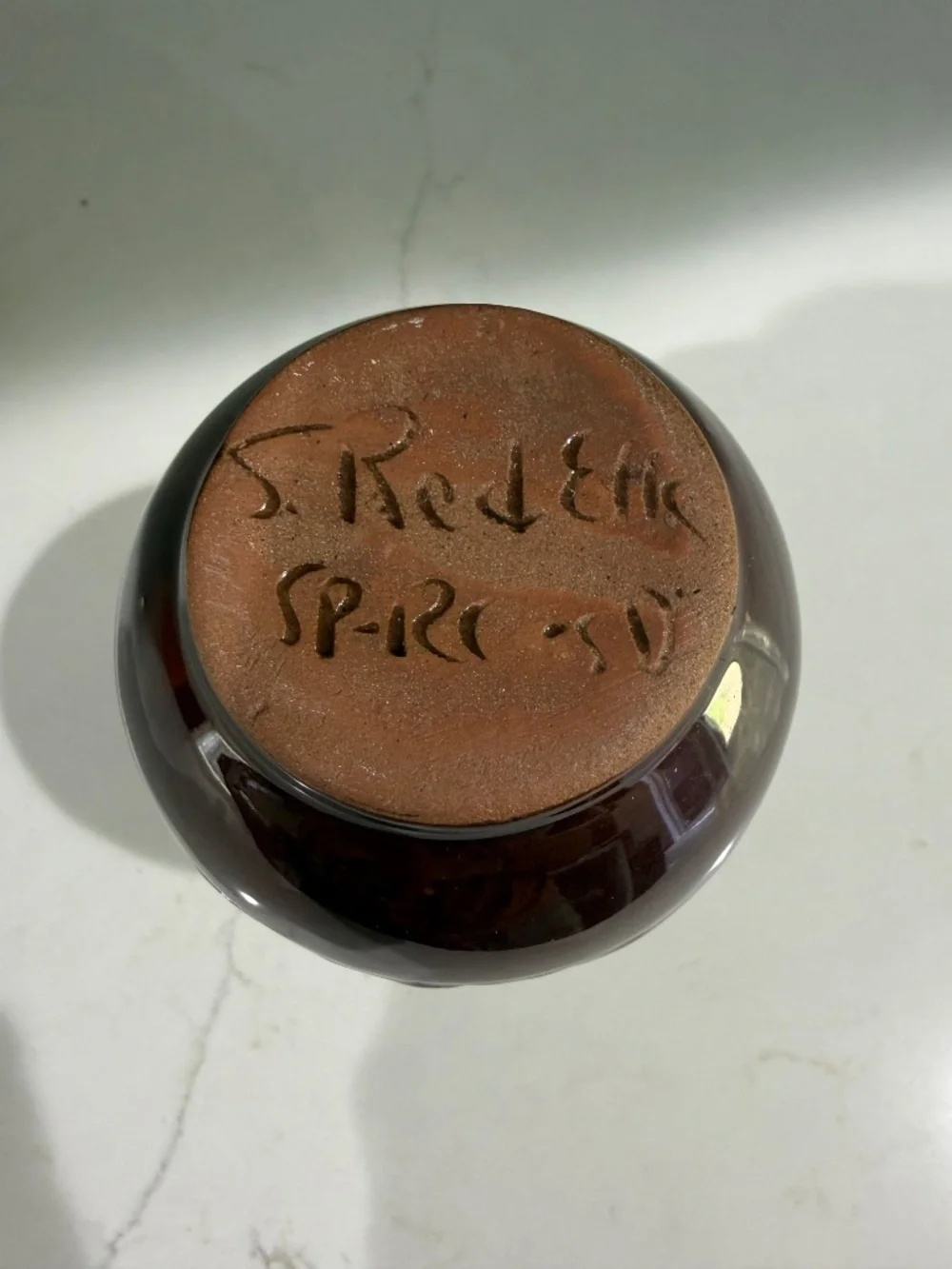 Vtg Sioux Pottery Vase Signed S Red Elk SD